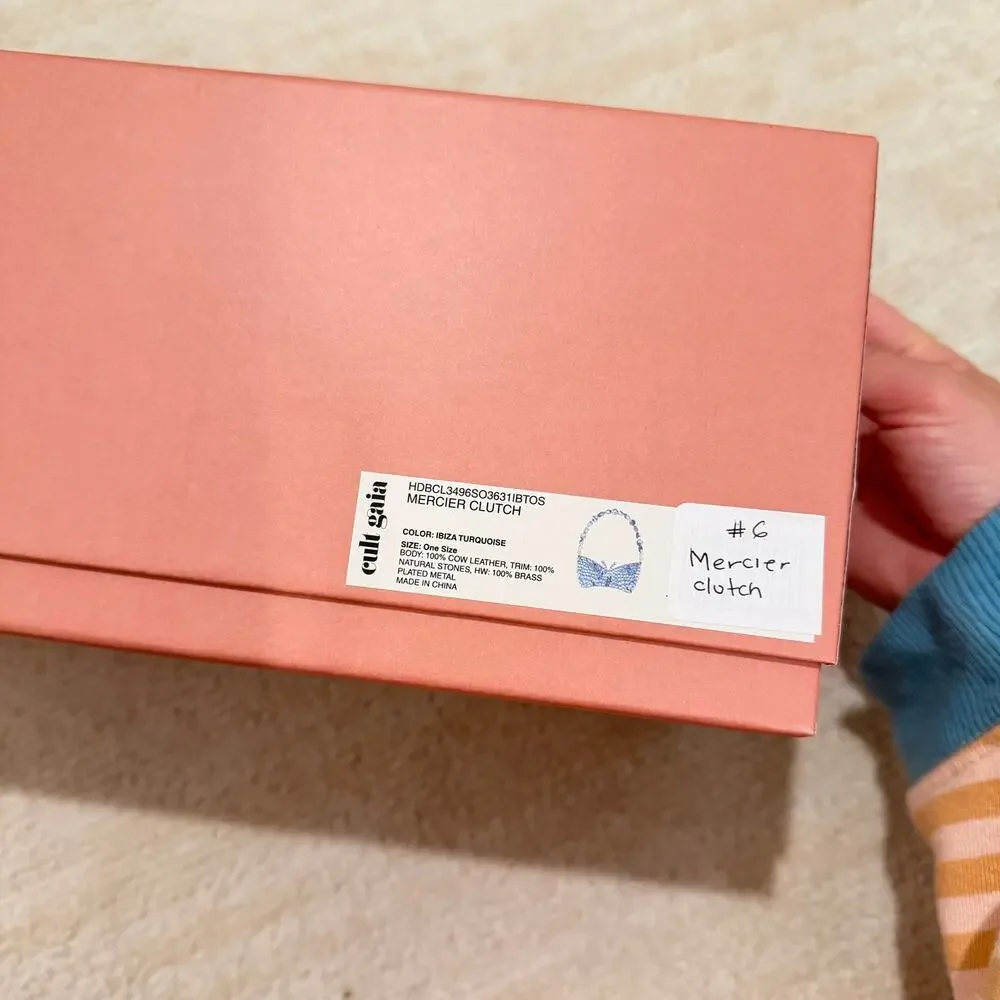 NEW Cult Gaia Mercier Mini Shoulder Bag in Ibiza Turquoise - Picture 4 of 9